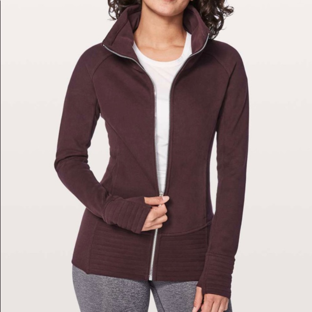 NWOT Lululemon Radiant Jacket II Blk Cherry Sz 6